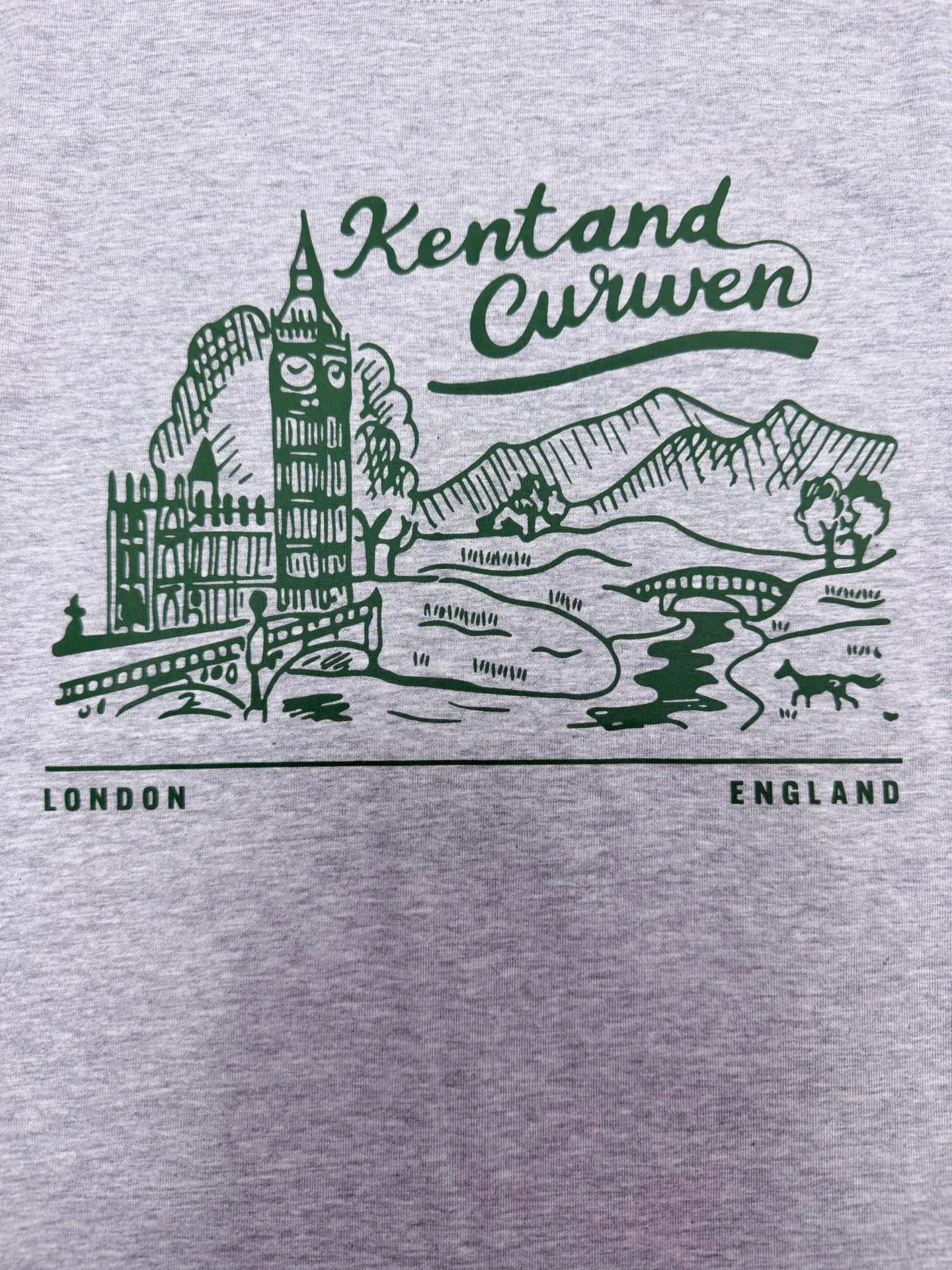 Kendiwen 26New Arrival Spring and Summer Series Men's and Women's British Landscape Printed Micro-wide Short-sleeved T-shirt Size: S.M.L.XL.XXL.